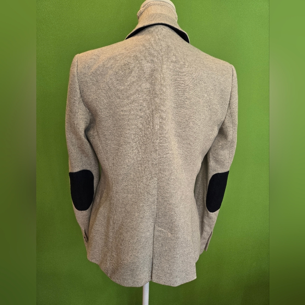 Zara Light Gray Blazer With Patterned Lining Size… - image 5